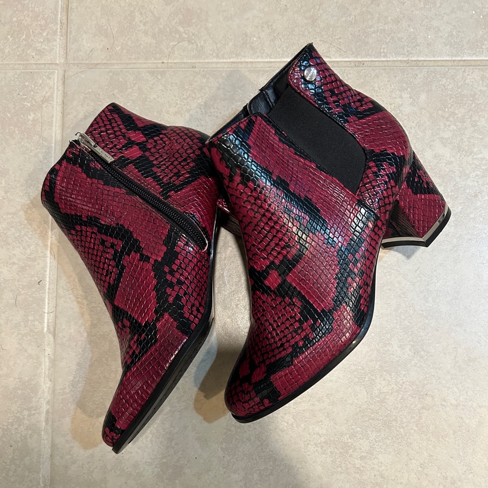 Calvin Klein Red Booties size 5.5